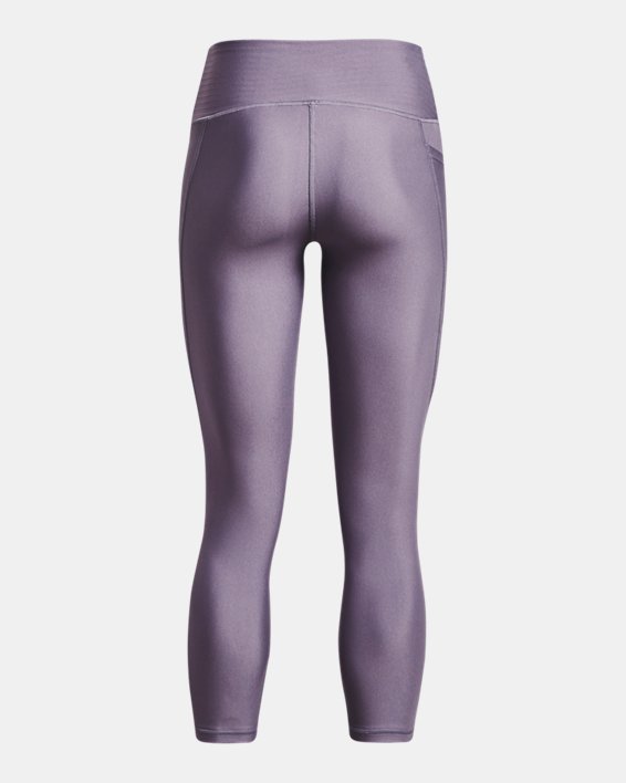 Women's HeatGear® Armour No-Slip Waistband Ankle Leggings, Purple, pdpMainDesktop image number 5